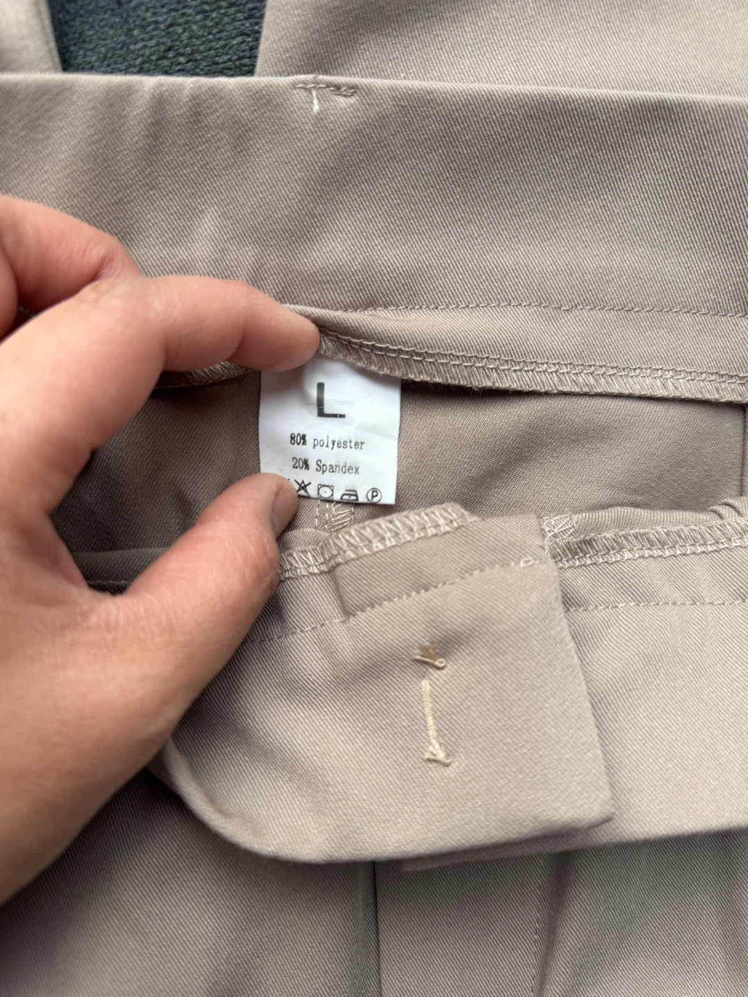 Khaki Wide Leg Trousers - Size L - photo 3