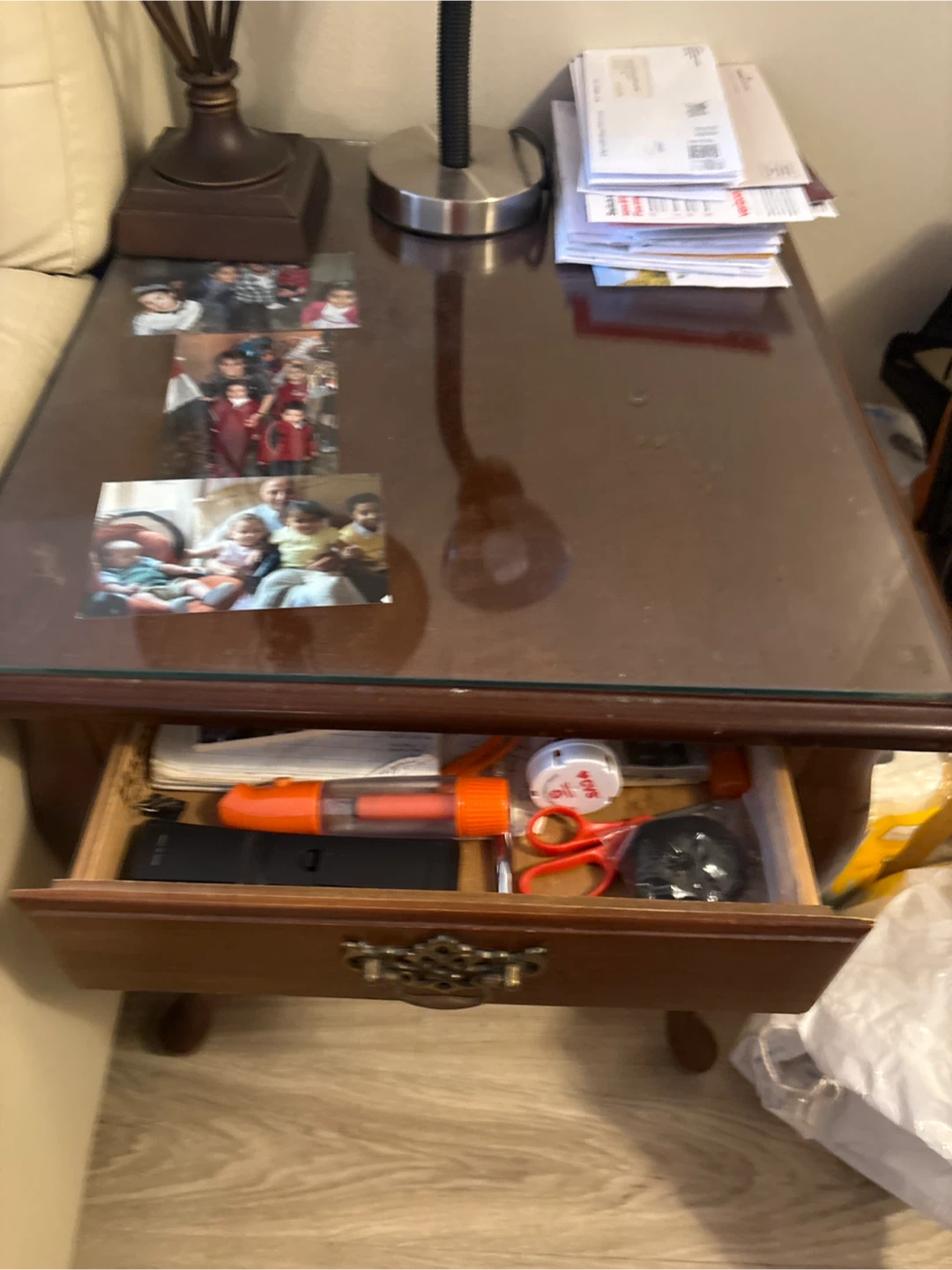 2 Side Table with Drawer - photo 2