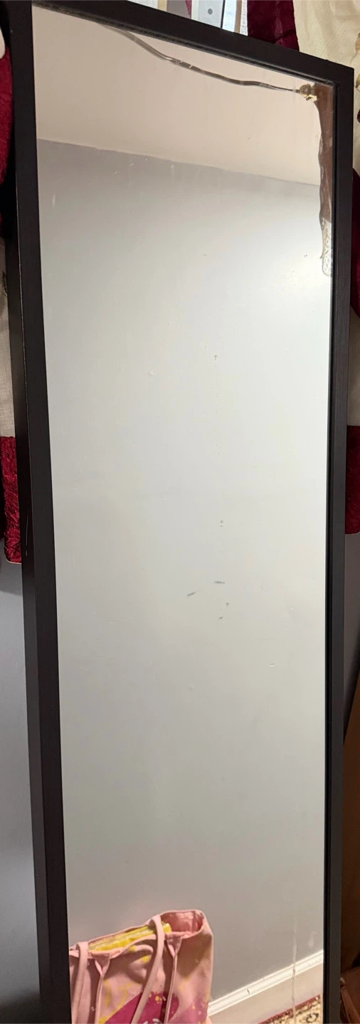 Full Length Mirror with Dark Brown Frame