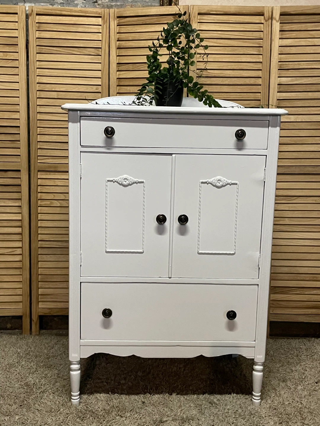 White Painted Vintage Cabinet