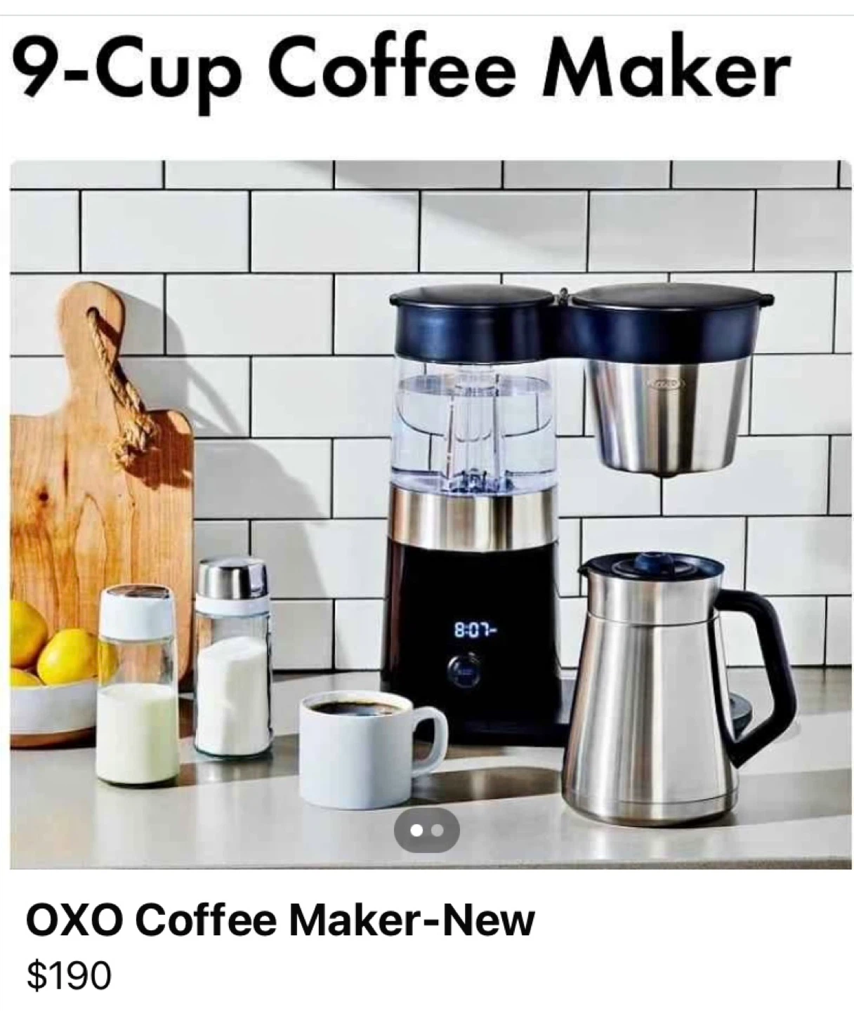 OXO Brew 9-Cup Coffee Maker - New!