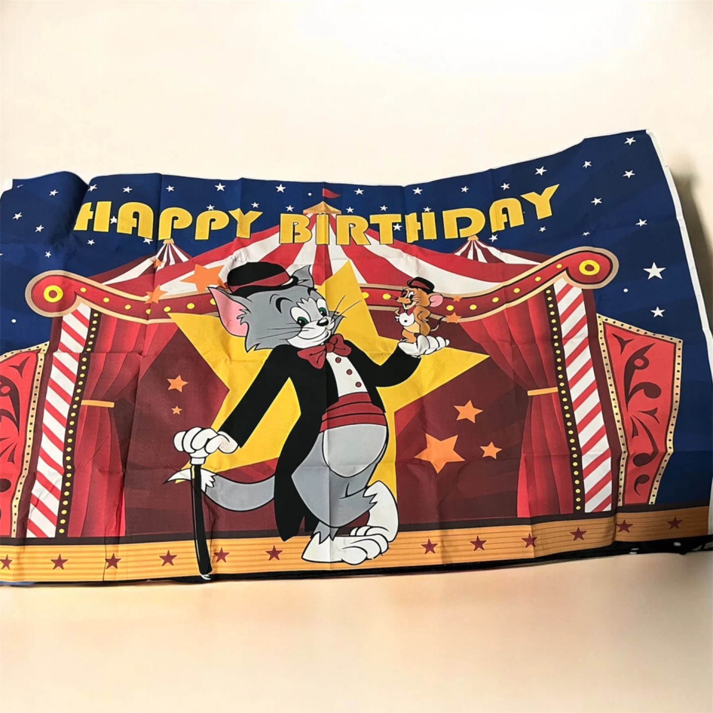 Tom and Jerry Happy Birthday Backdrop