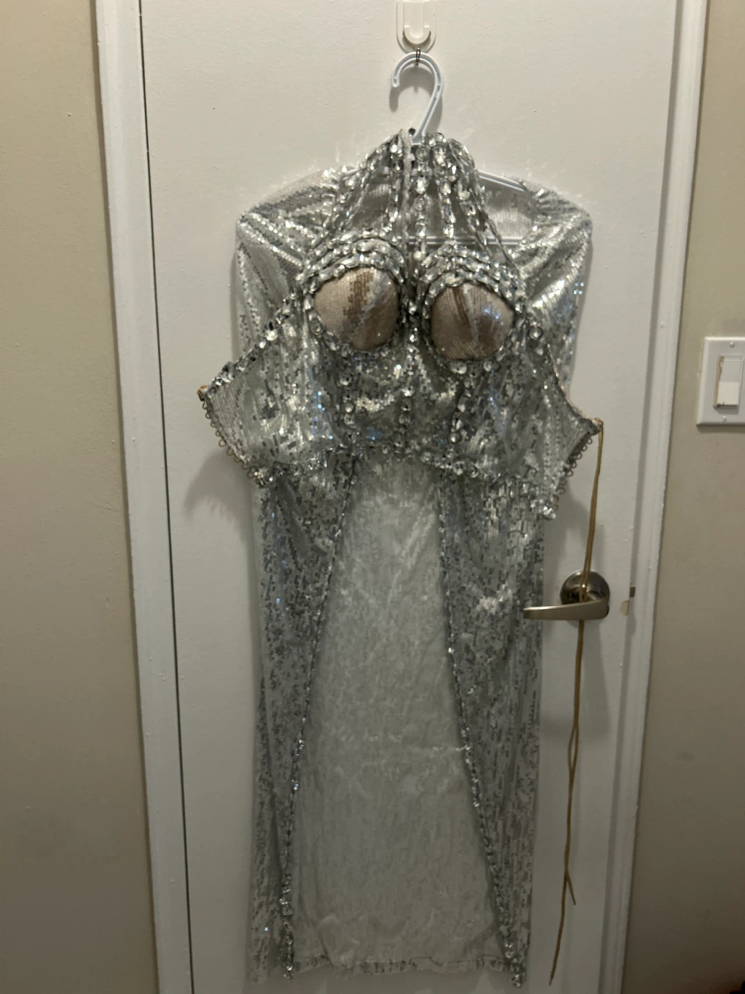 Sequin Embellished Silver Costume Set - photo 4
