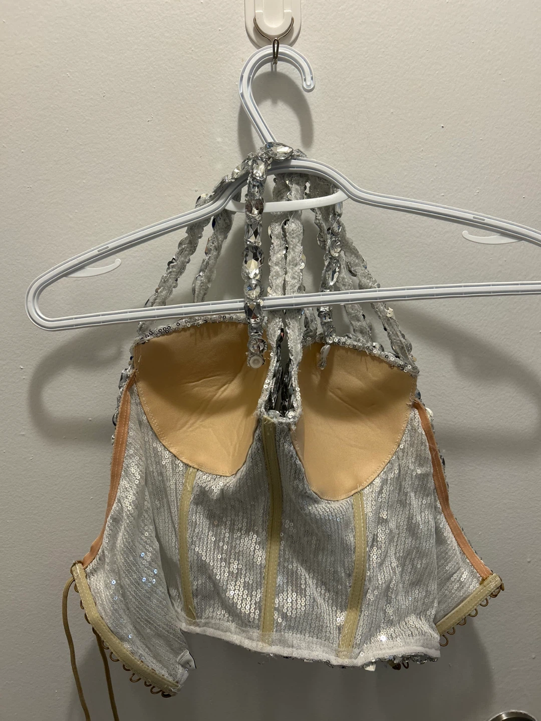 Sequin Embellished Silver Costume Set - photo 2