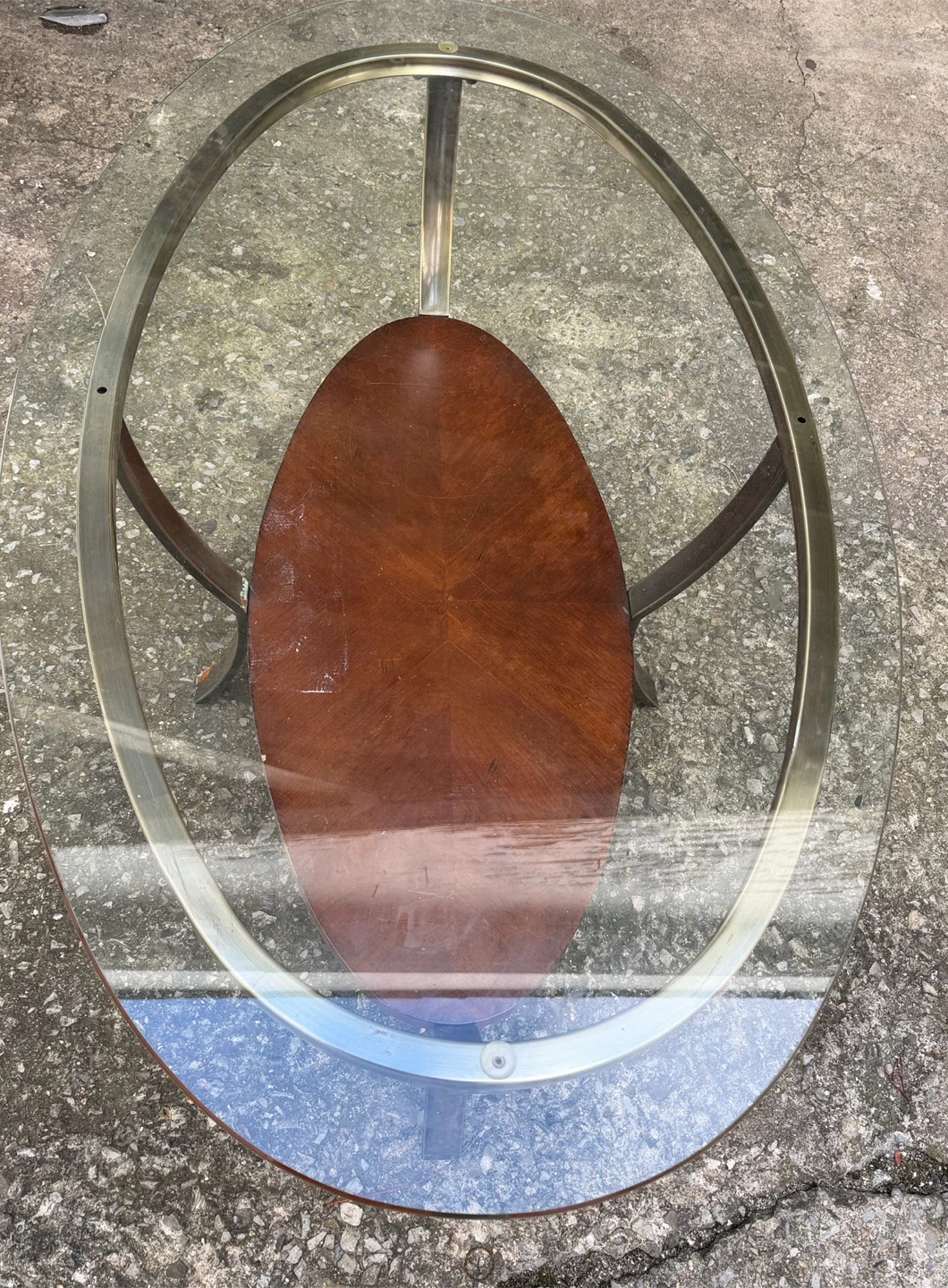 Oval Glass Coffee Table