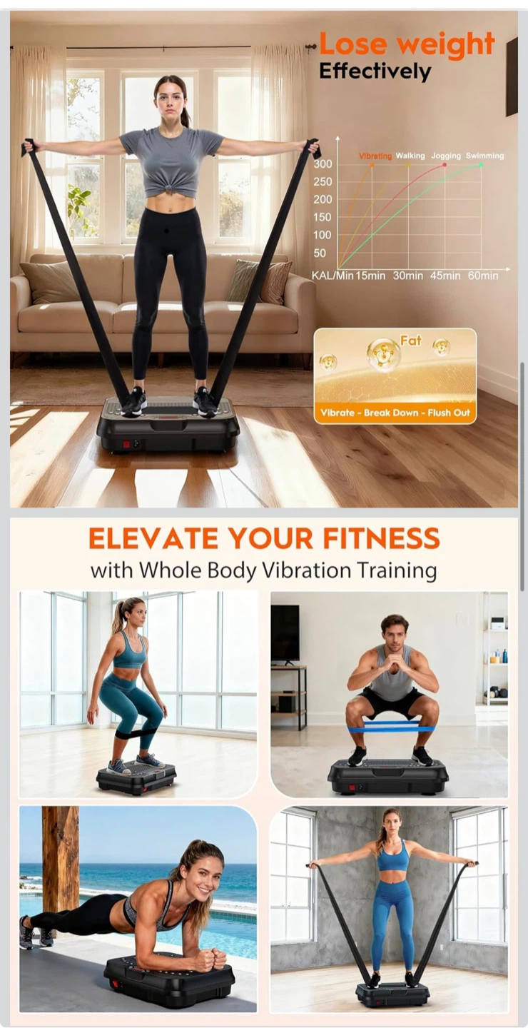 Vibrating Exercise Platform with Resistance Bands - photo 3