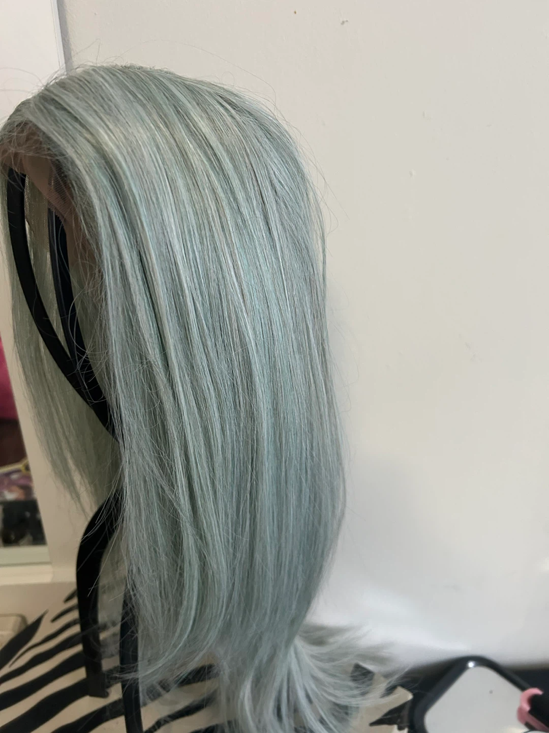 New -Motown Tress Let's Lace Wig, Softblue, 22"