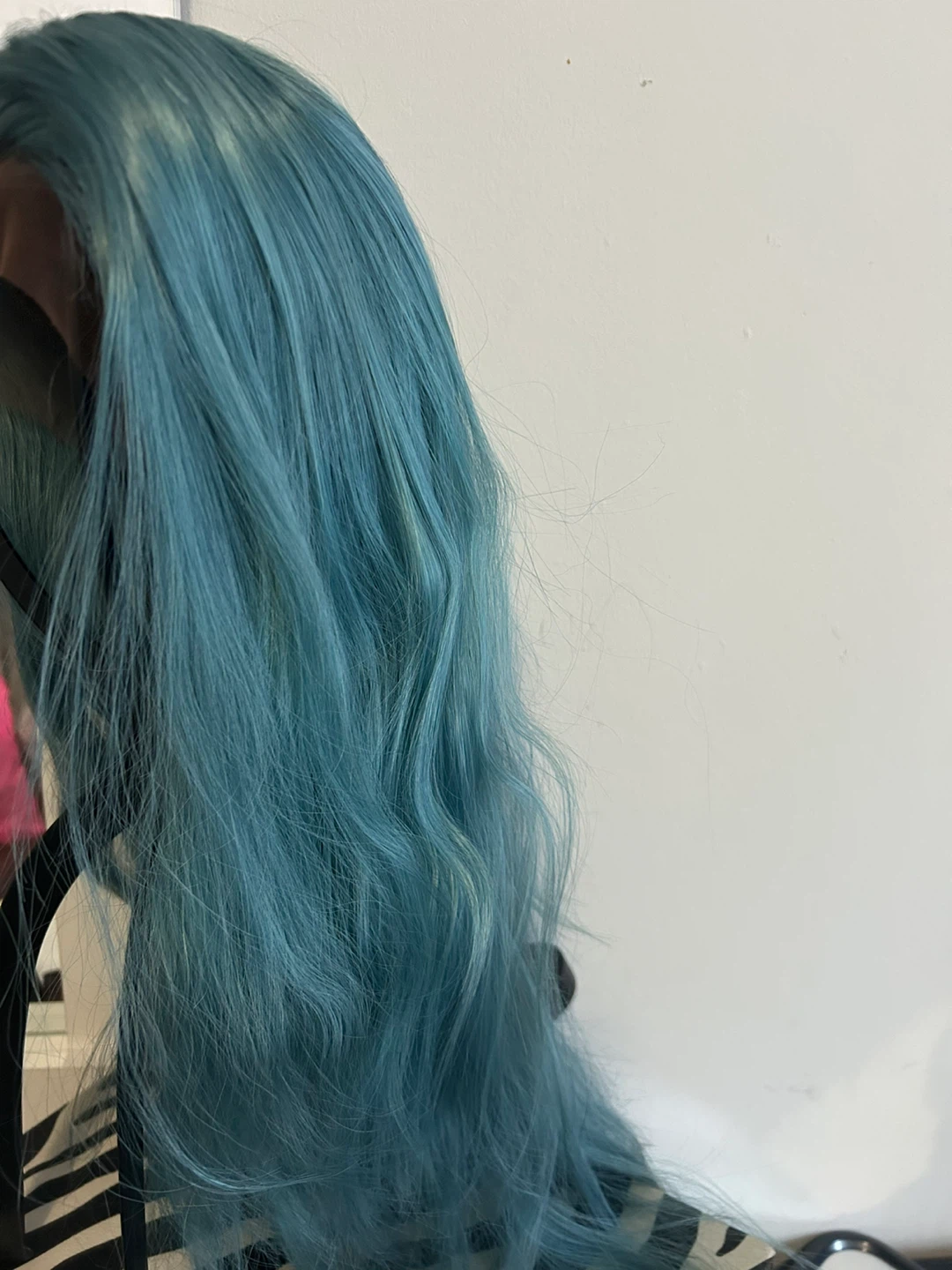New Motown Tress Neon Lace Wig - Teal, 26" - photo 2