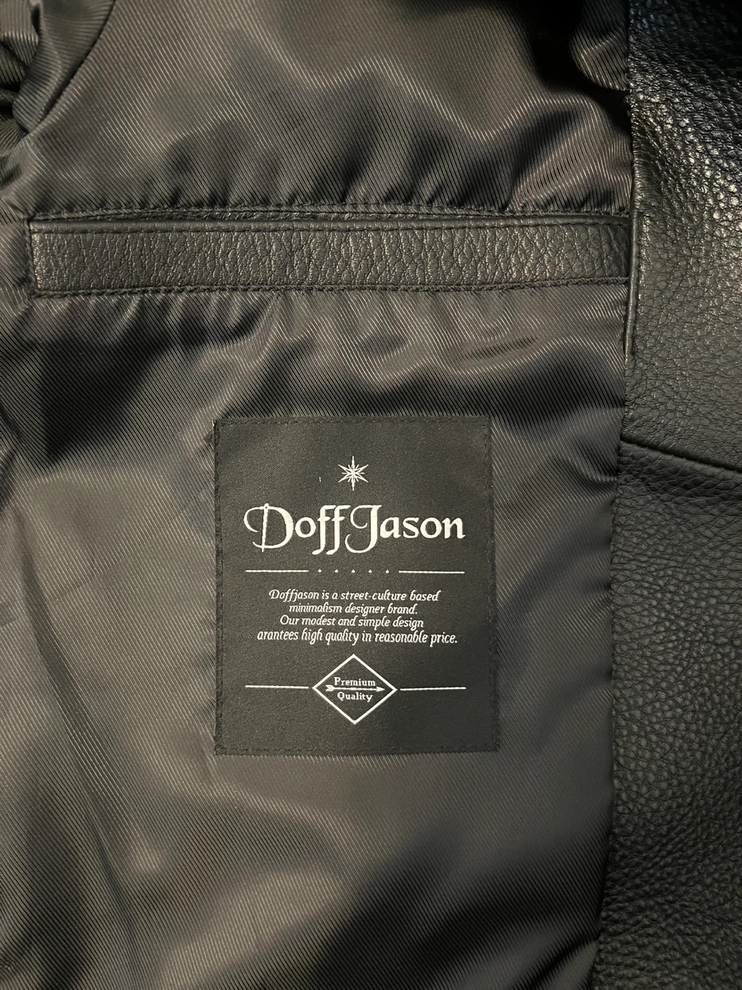 DoffJason Black Leather Jacket - photo 3