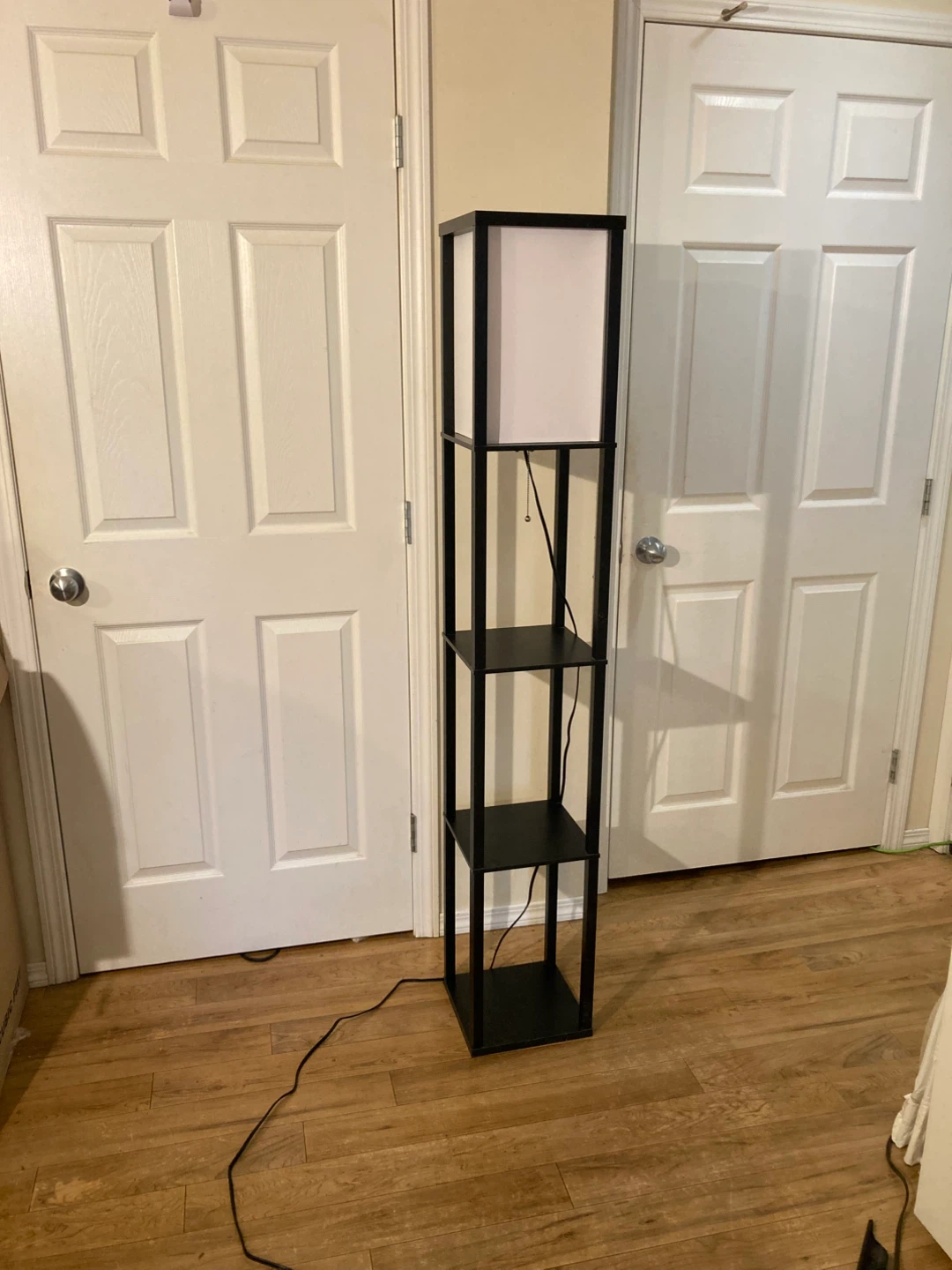 Black Floor Lamp with Shelves - photo 2