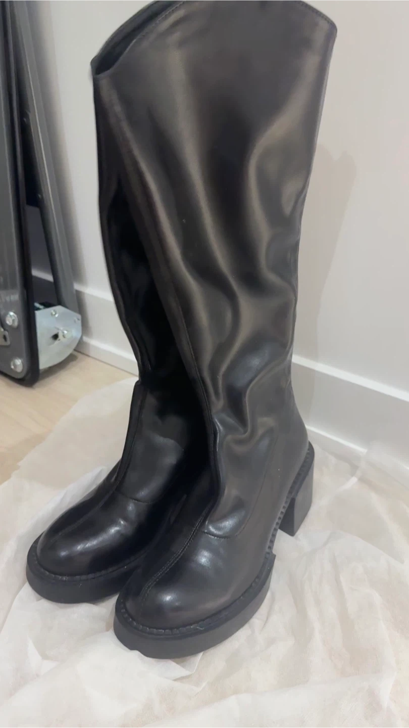 Black Knee High Boots