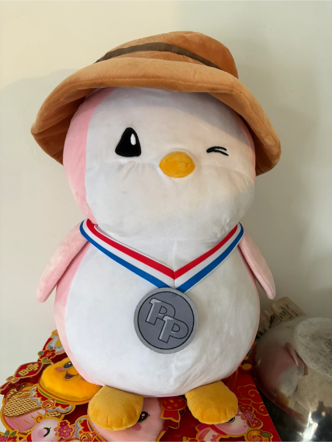 Penguin Plush with Hat and Medal 13*20inches