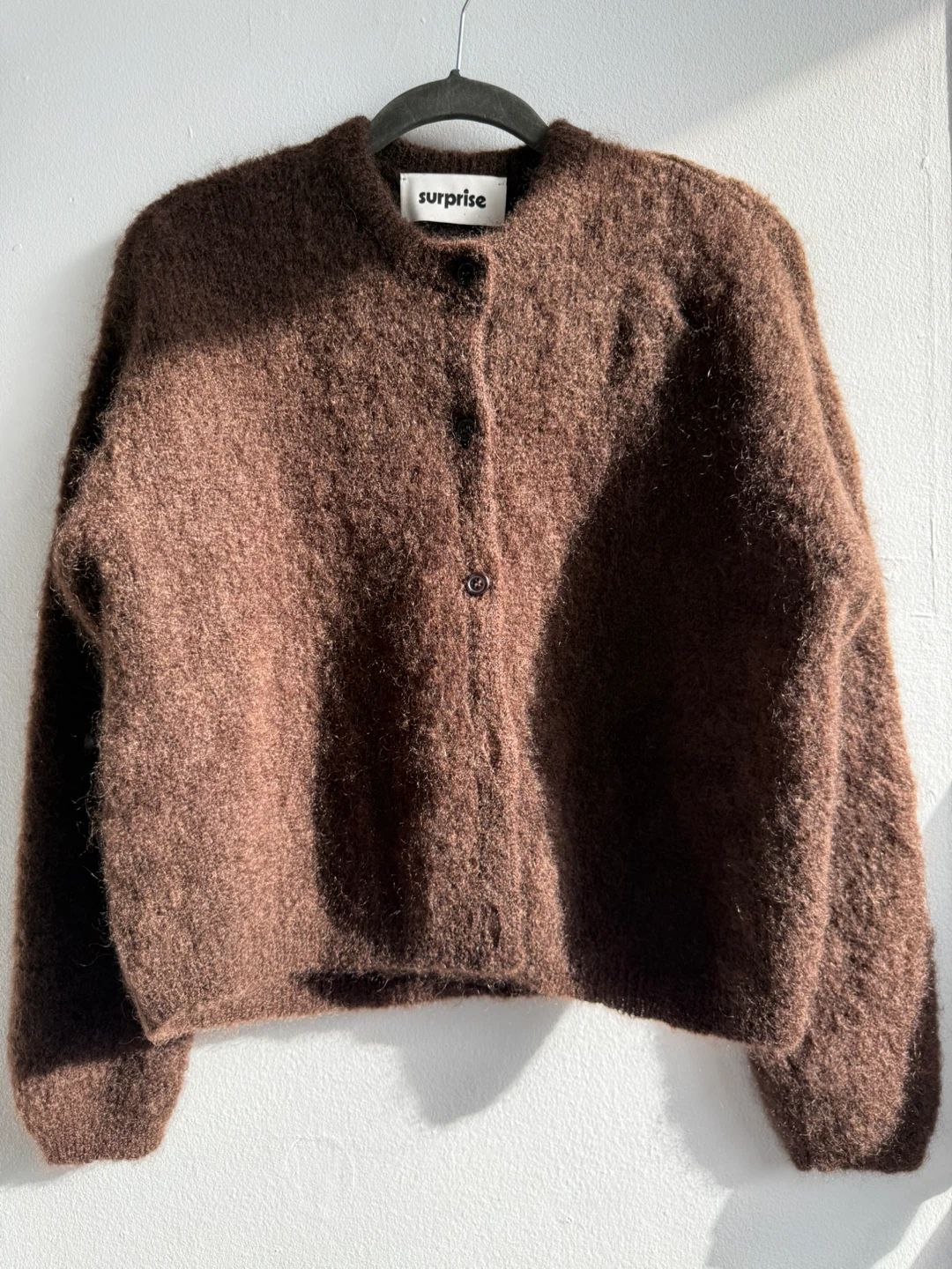 Surprise Brown Mohair Cardigan