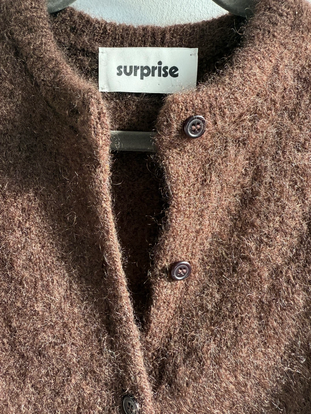 Surprise Brown Mohair Cardigan - photo 2