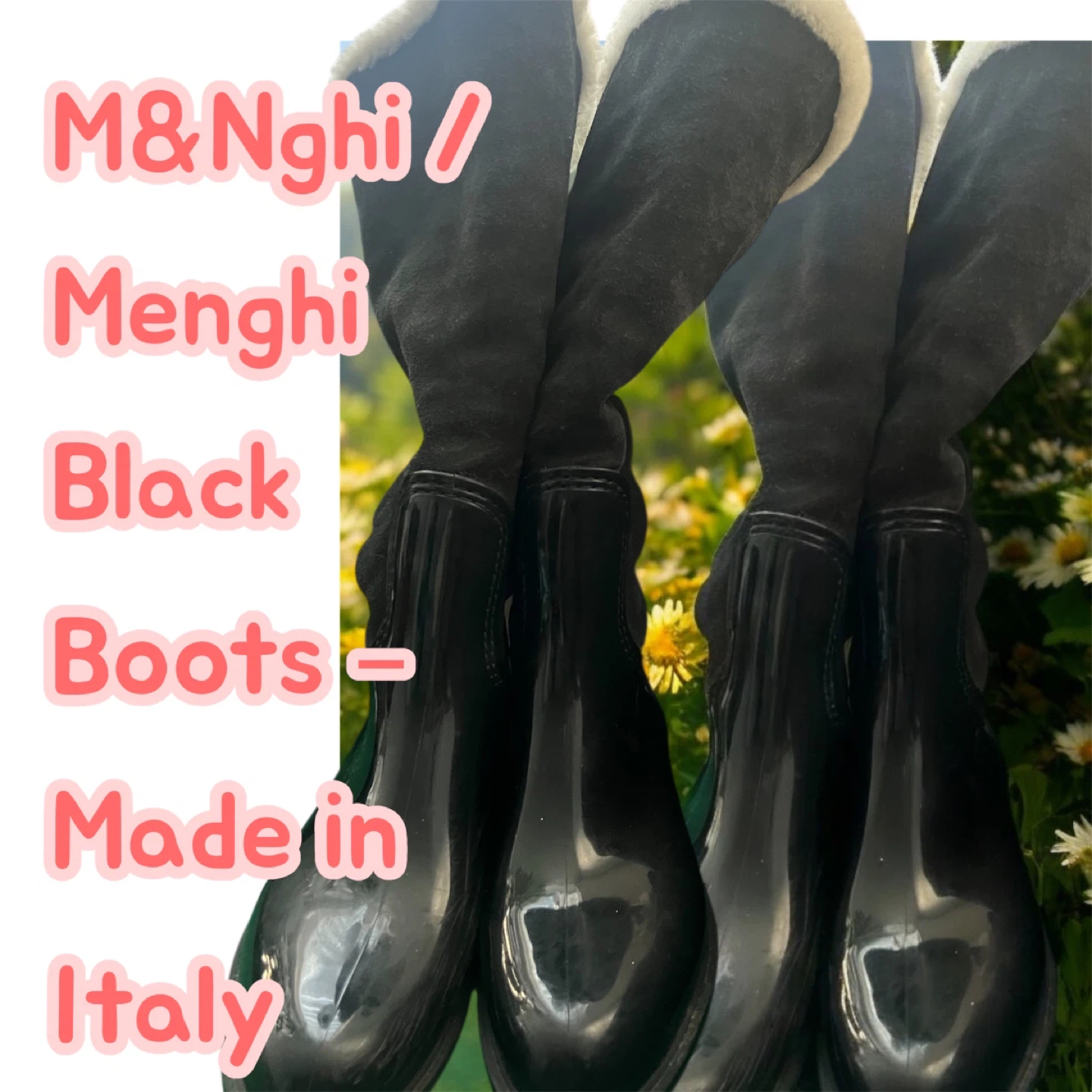 M&Nghi Menghi Black Boots size :36