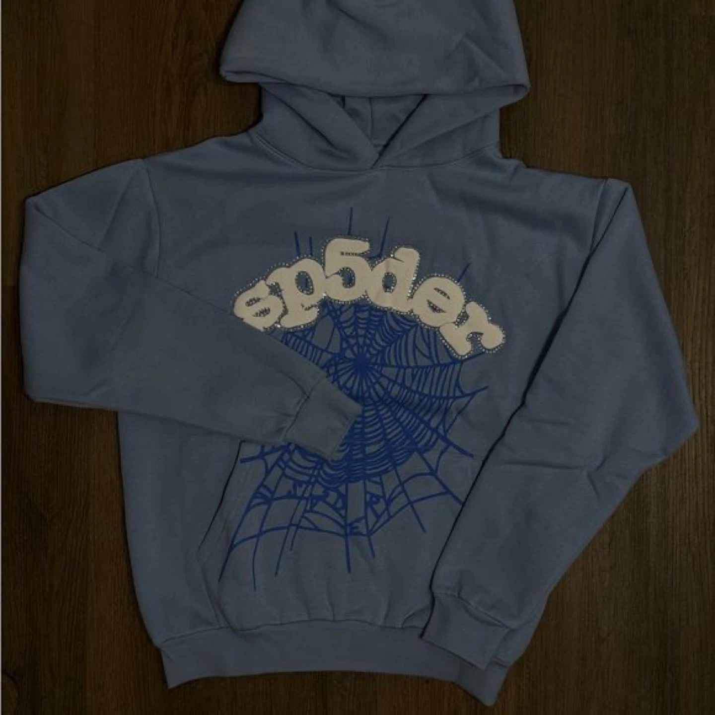 Sp5der Blue Hoodie