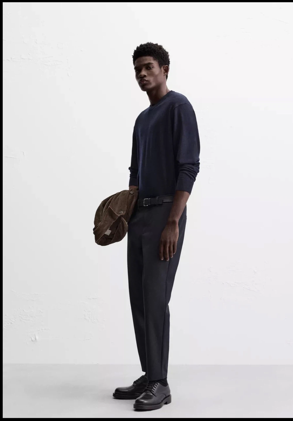 Zara Men's Chino Pants, Navy Blue - photo 4