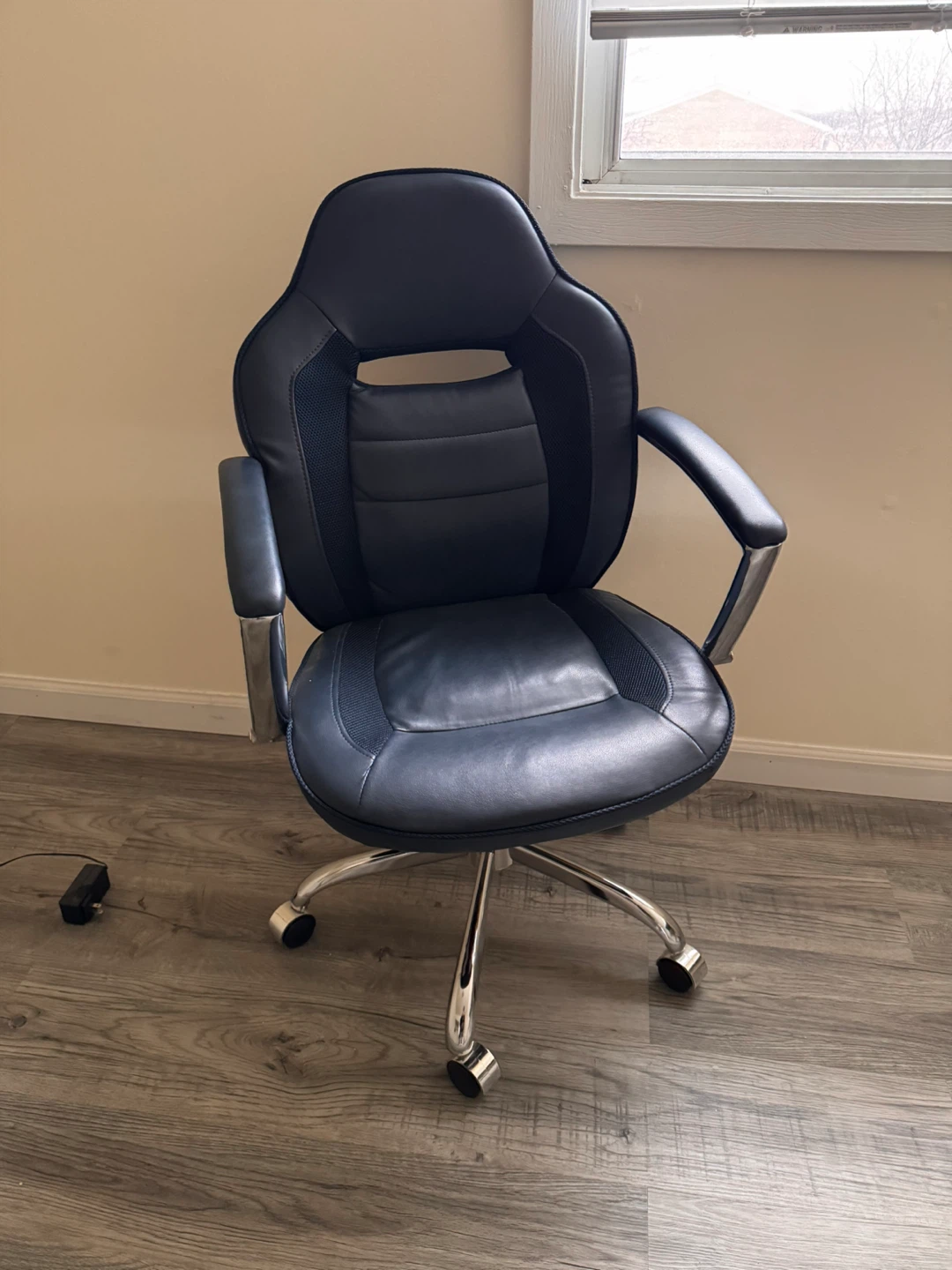 Blue Leather Gaming Chair