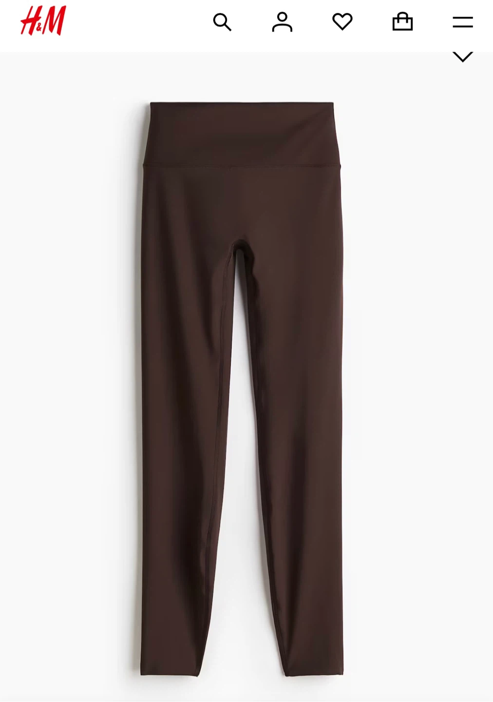 H&M Move Training Leggings - Brown-xS-NEW