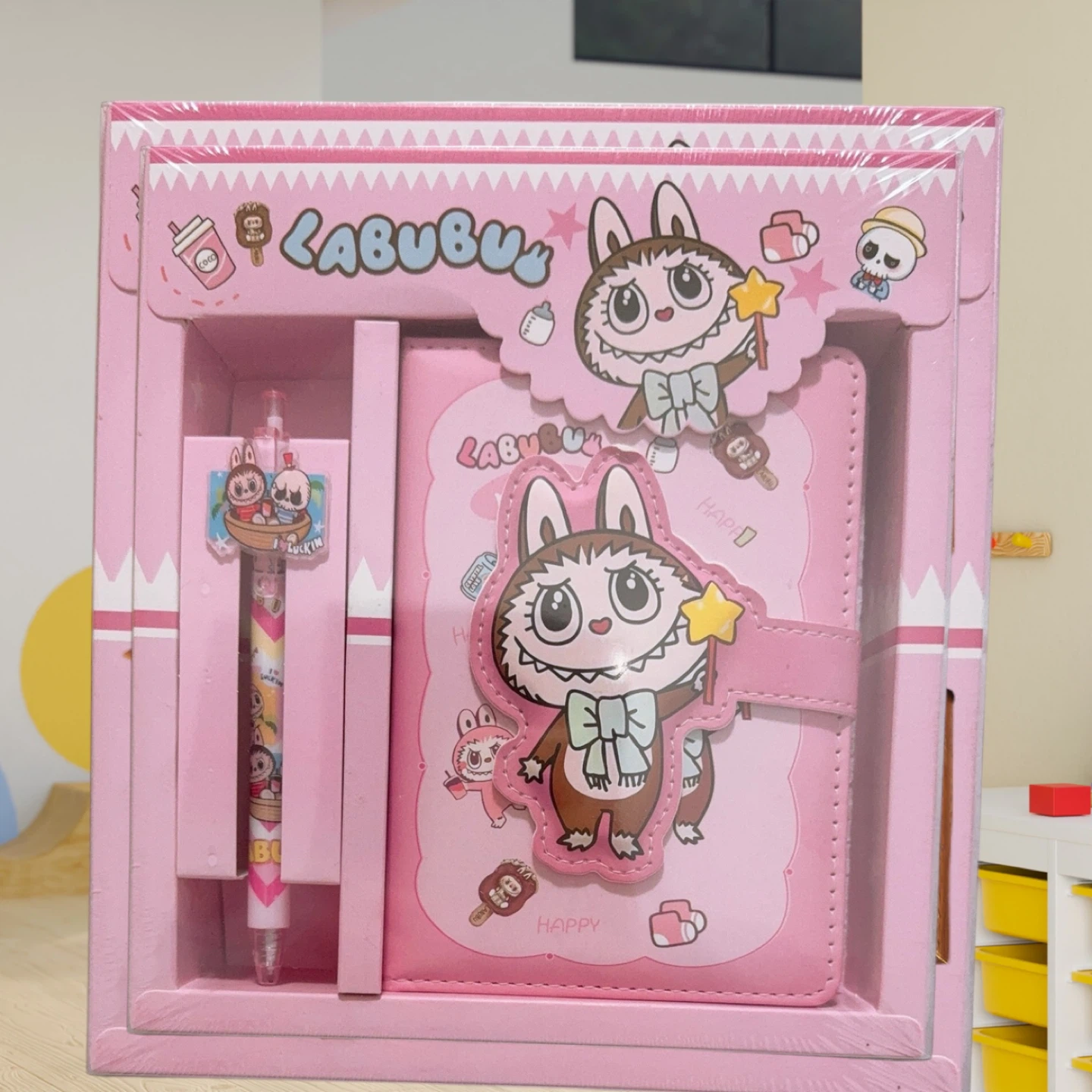 LABUBU Pink Journal with Pen - New