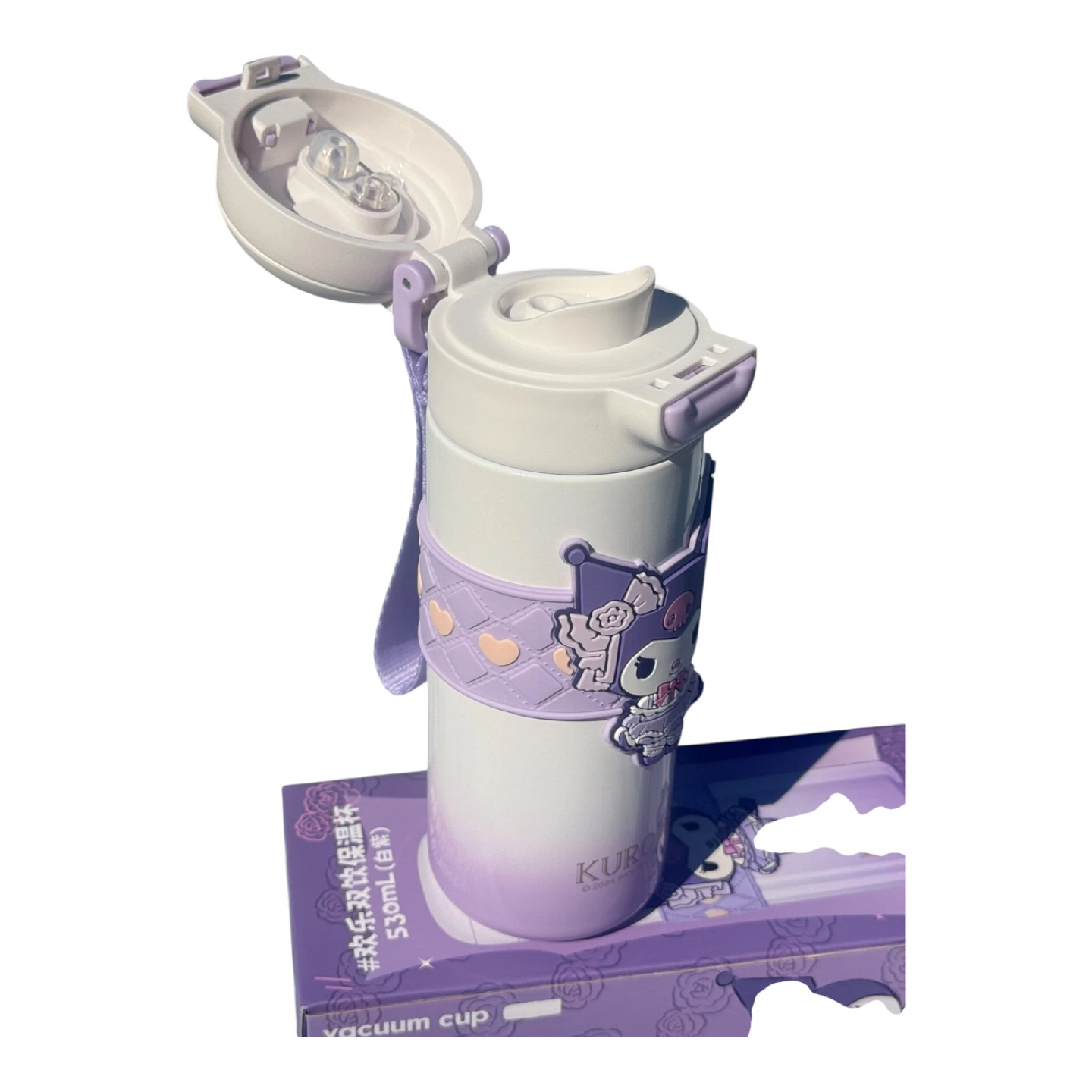 Kuromi Happy Double Drink Thermos Cup 530ml - photo 5