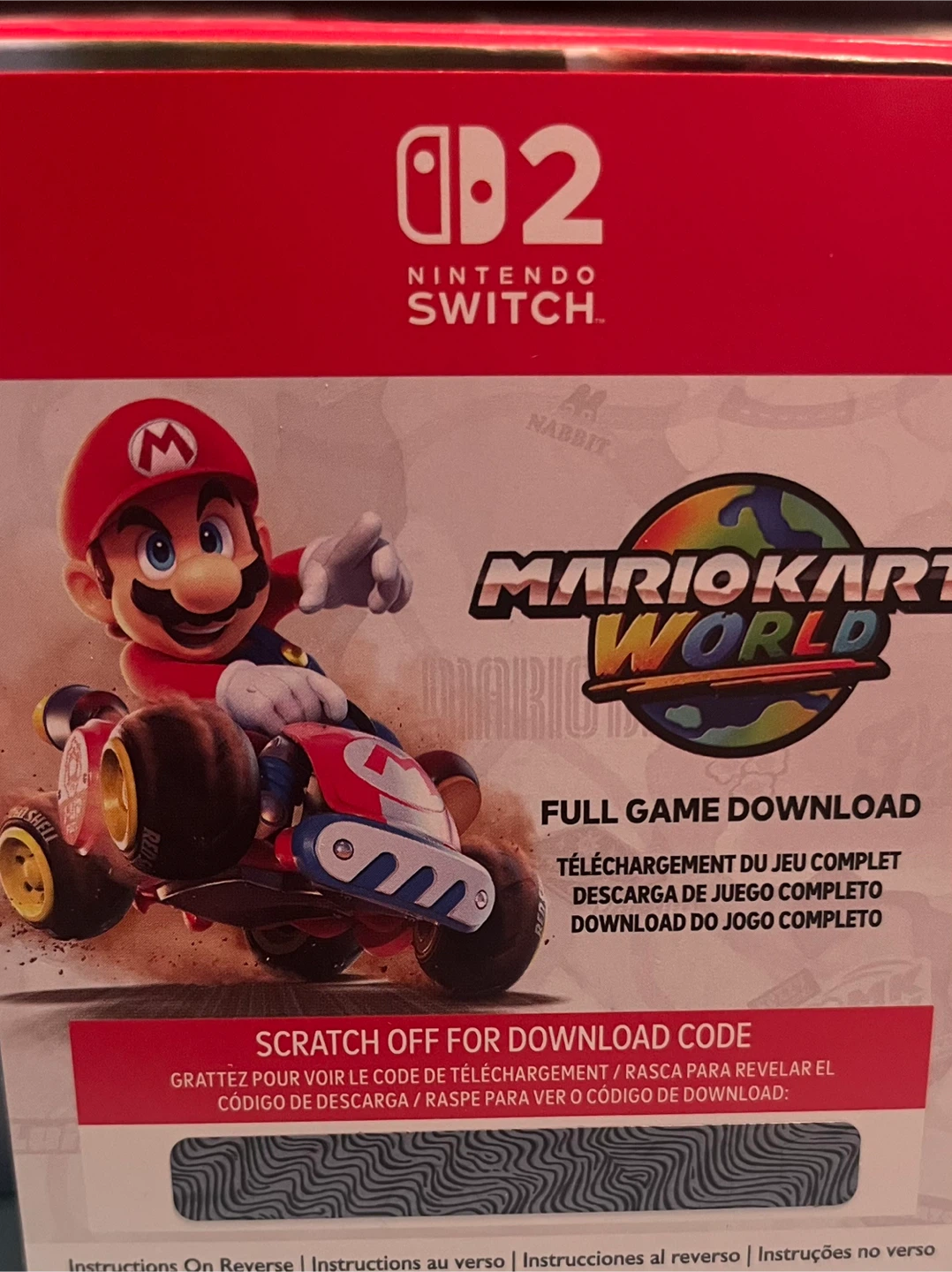 Nintendo Switch Mario Kart World Download Code
