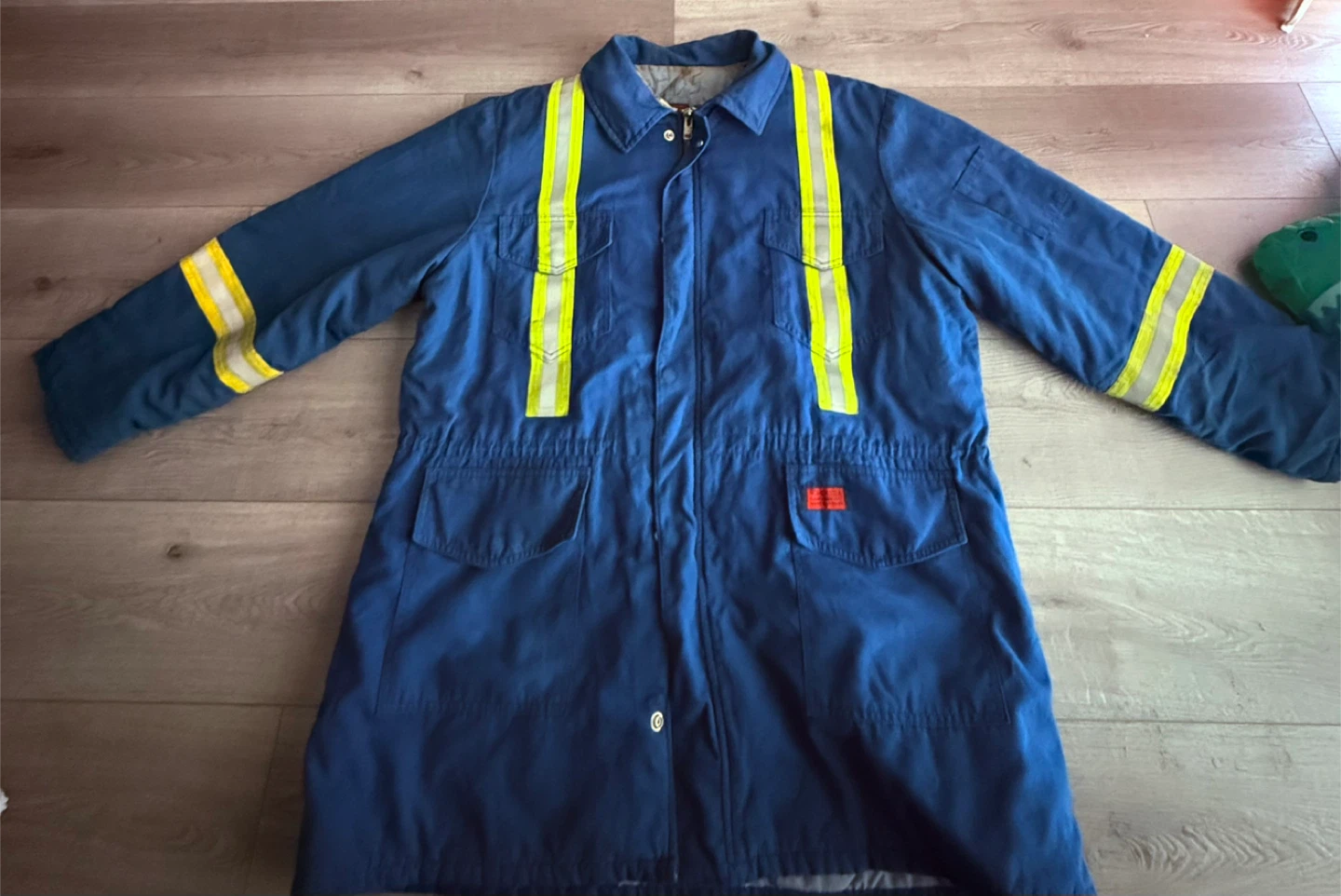 Blue Workwear Jacket with Reflective Stripes - photo 3