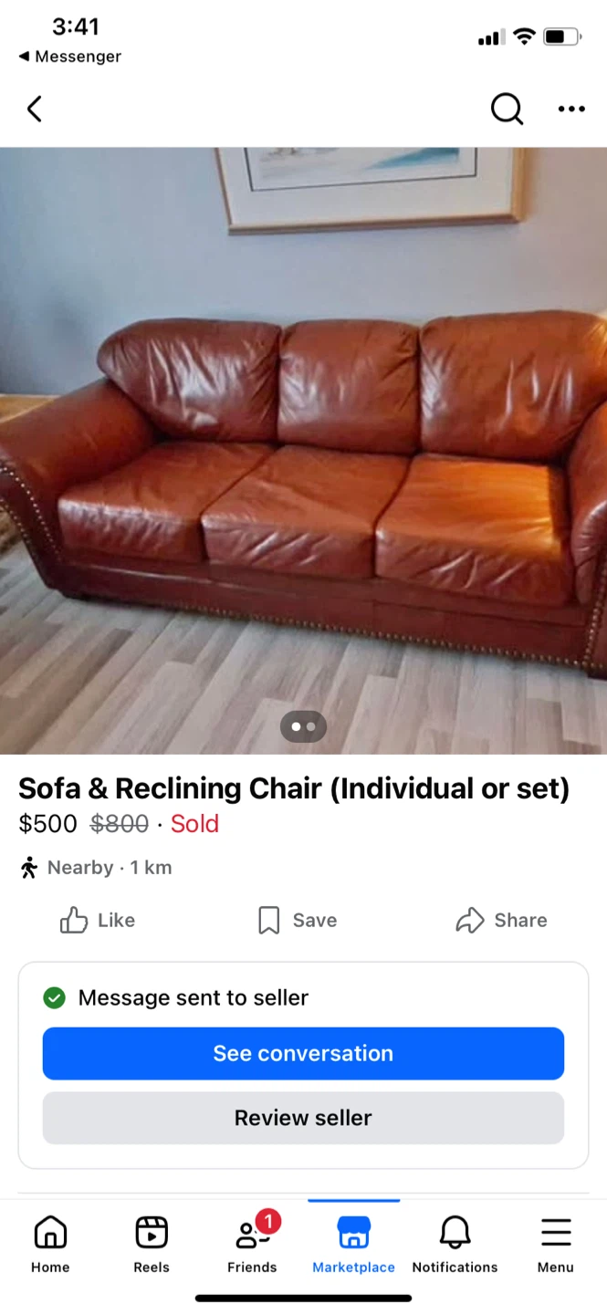 Sofa & Reclining Chair - Individual or Set