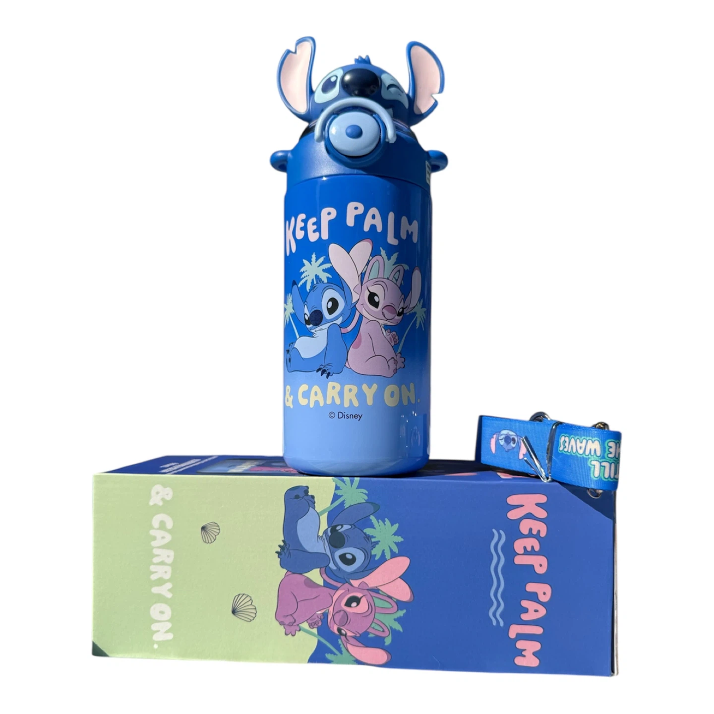 Disney Stitch & Angel 600ml Water Bottle - New