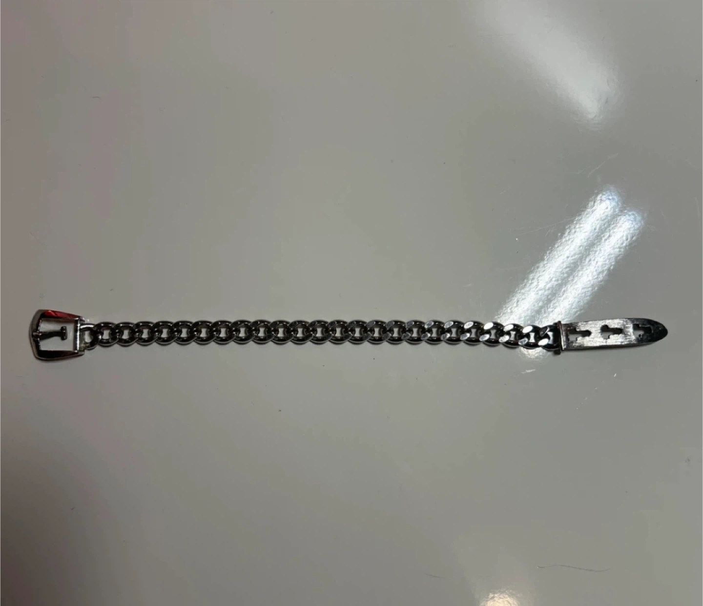 Vintage Silver Chain Buckle Bracelet - photo 2