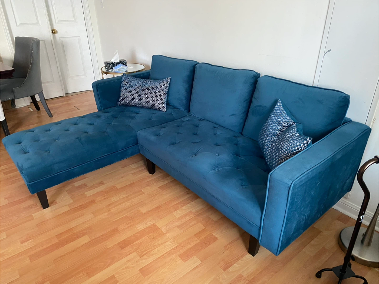 Blue Sectional Couch (215cm x 175cm) - photo 3