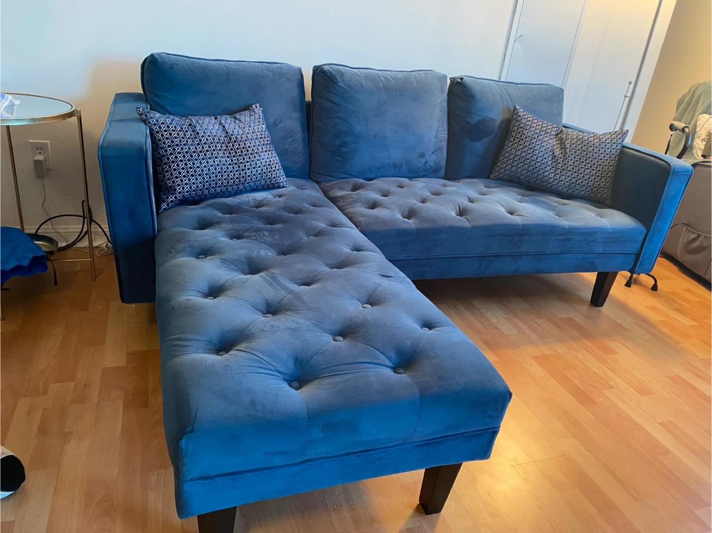 Blue Sectional Couch (215cm x 175cm) - photo 4