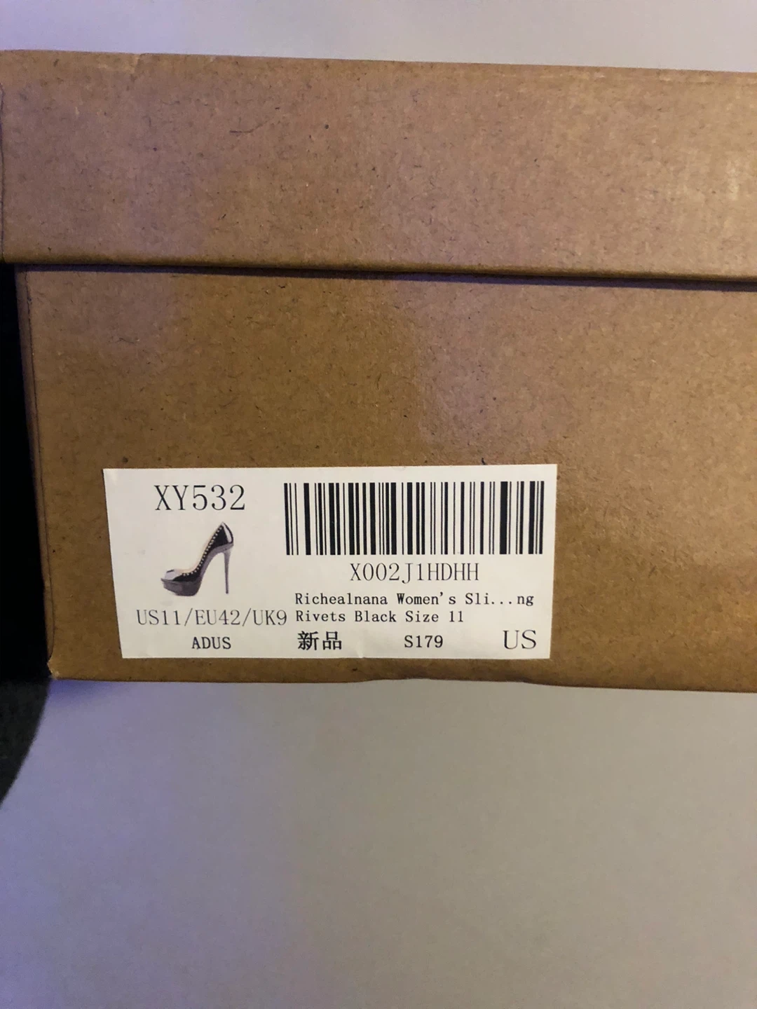 Richealnana Rivets Black Heels Size 11 - photo 4