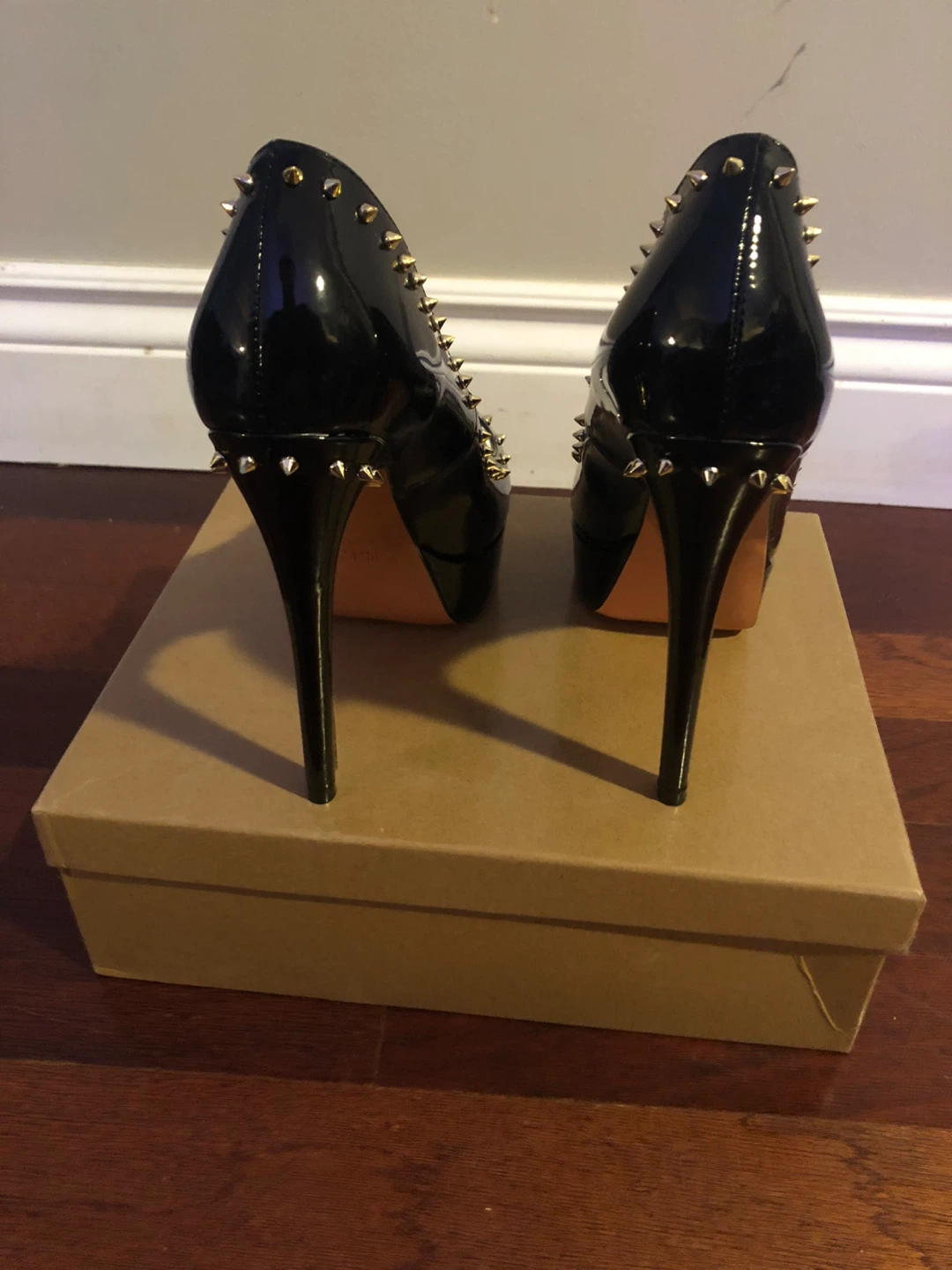 Richealnana Rivets Black Heels Size 11 - photo 2