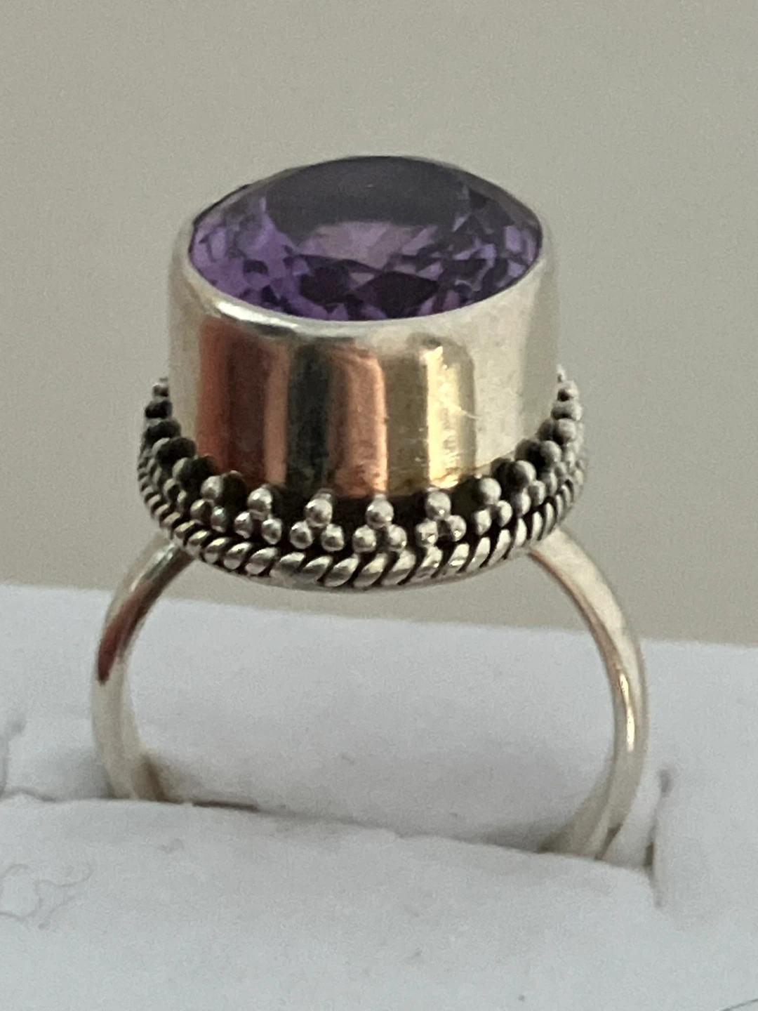 Amethyst, 925 Sterling Silver Ring, Size 7 - photo 4