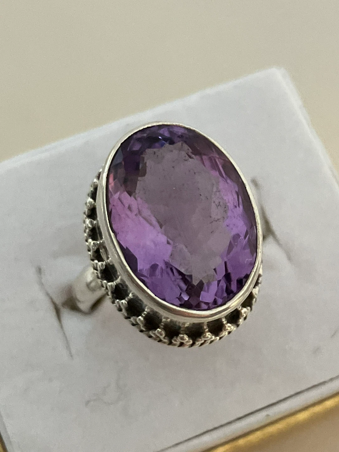Amethyst, 925 Sterling Silver Ring, Size 7 - photo 2
