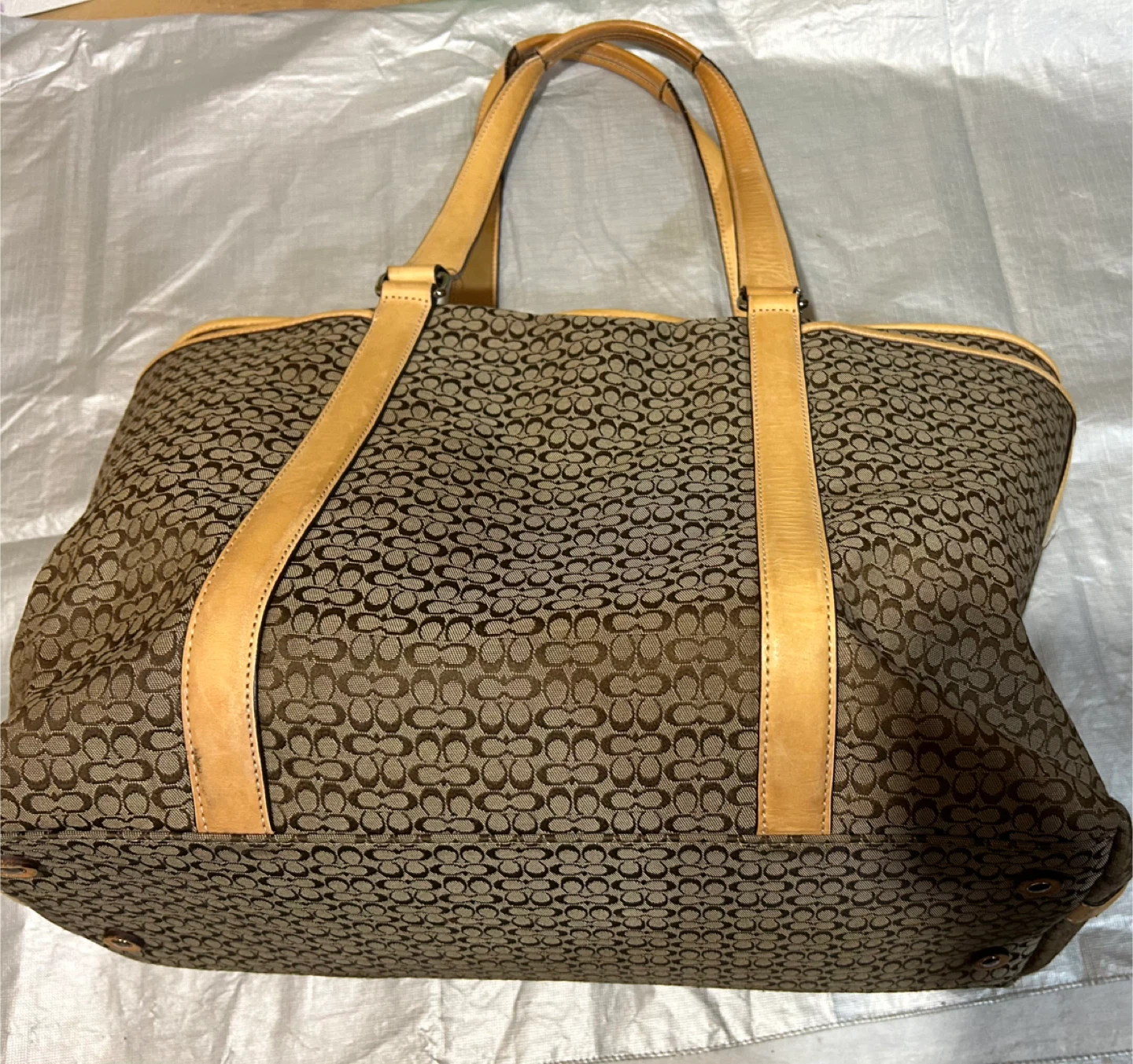 Coach Signature Print Tote Bag