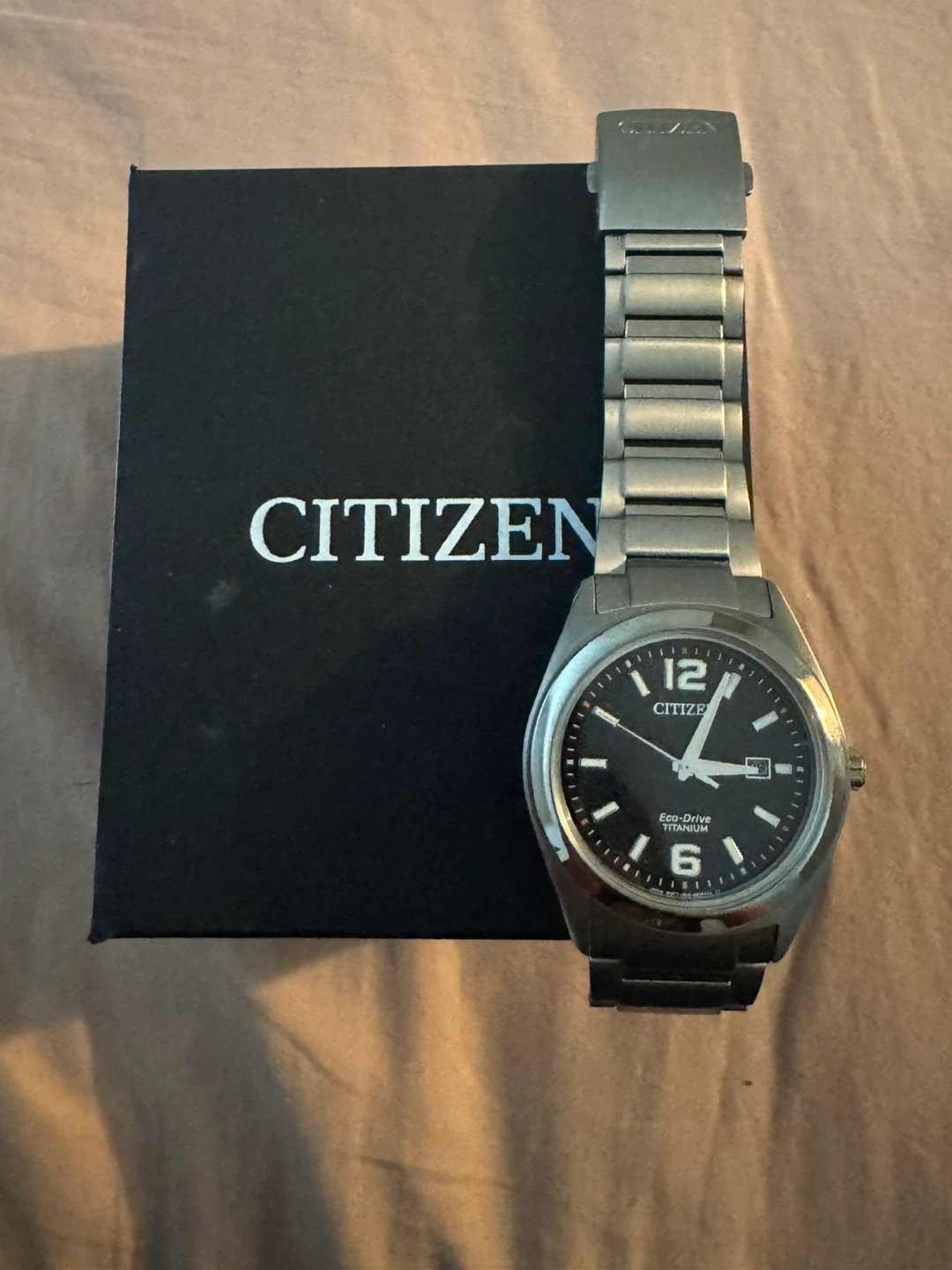Authentic‼️Citizen Eco-Drive WR50 Titanium Watch