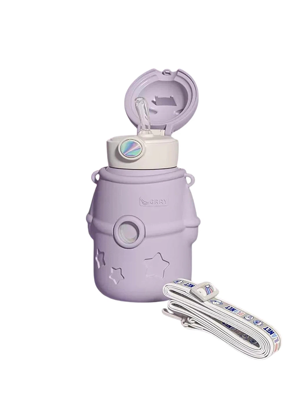 GRAY Planet Water Bottle with Strap 500ml - photo 3