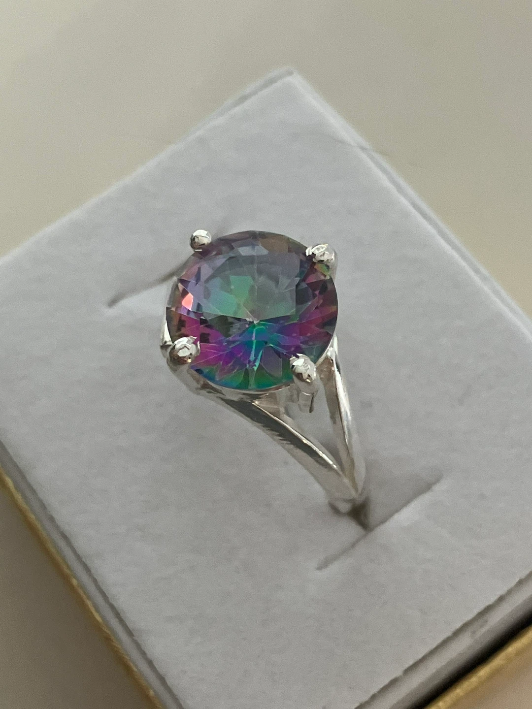 Sterling Silver Mystic Topaz Ring, Size 7 - photo 3