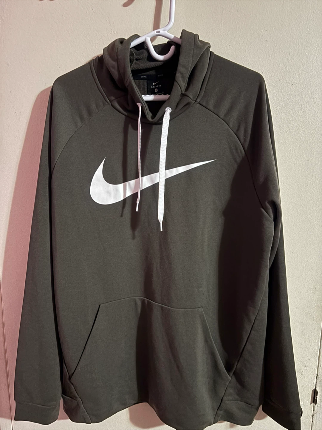 Nike Dri-FIT Hoodie - Olive Green, XL