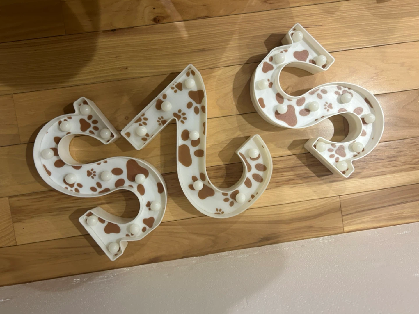 Paw Print Marquee Letters