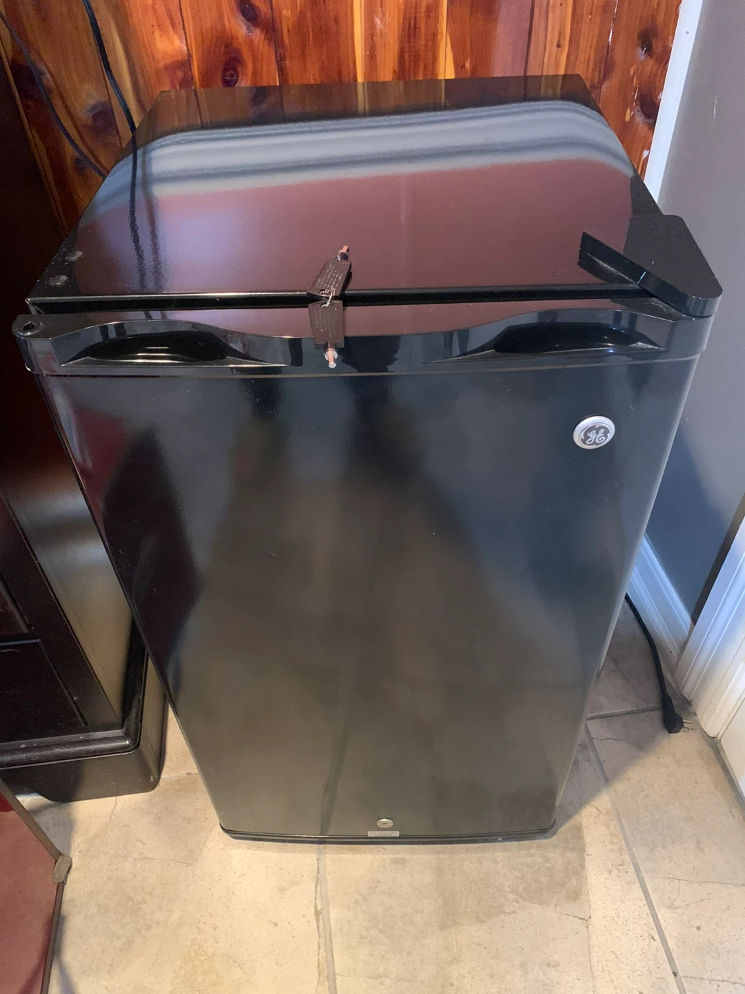 GE Black Mini Fridge