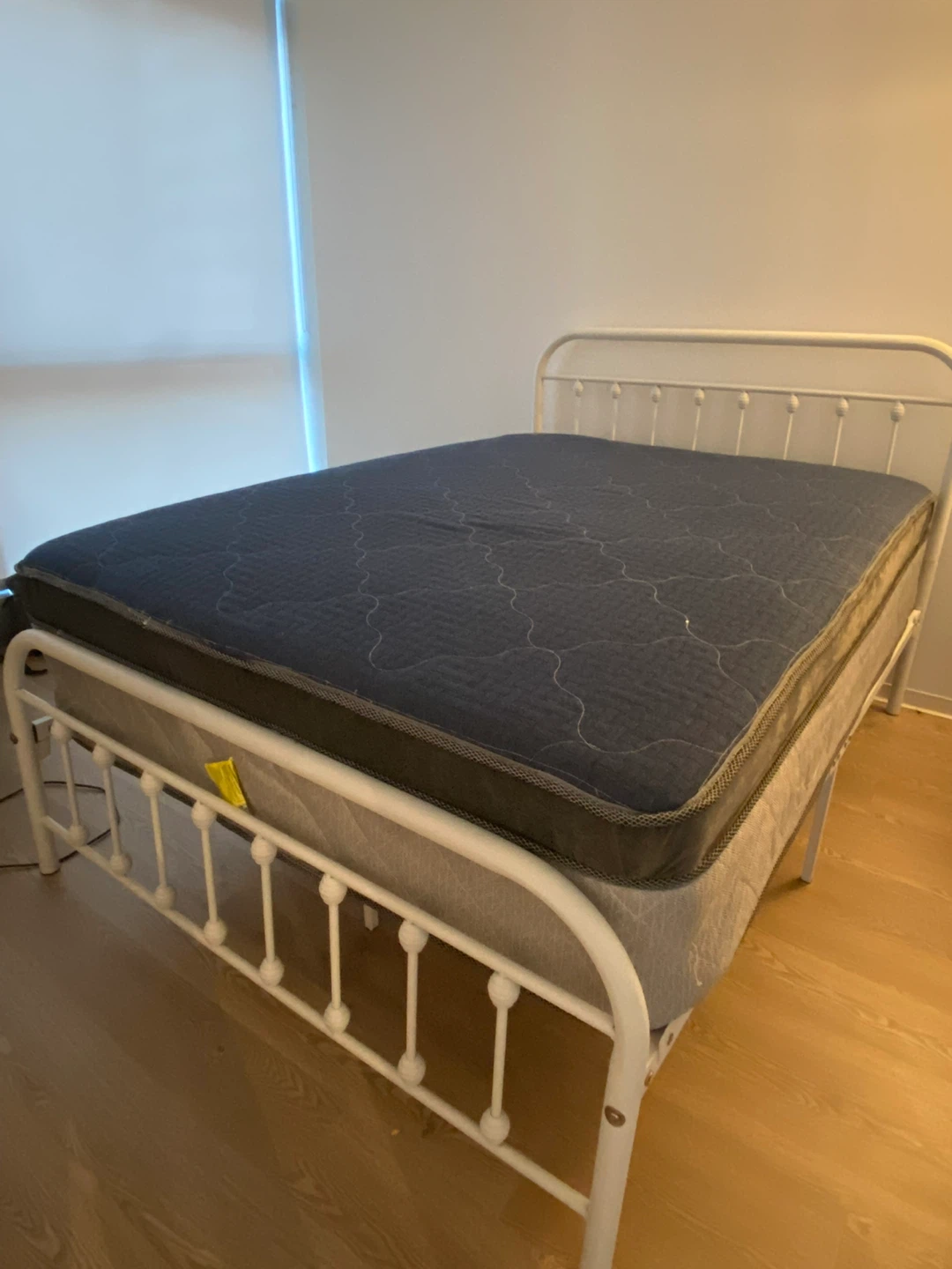 (MOVE OUT SALE) White Metal Bed Frame (Full Size)