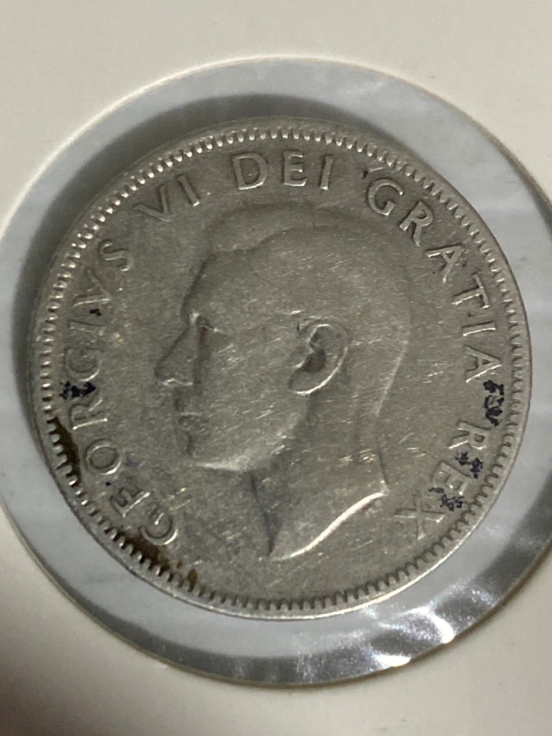 1949. Silver  Canadian Quarter - photo 3