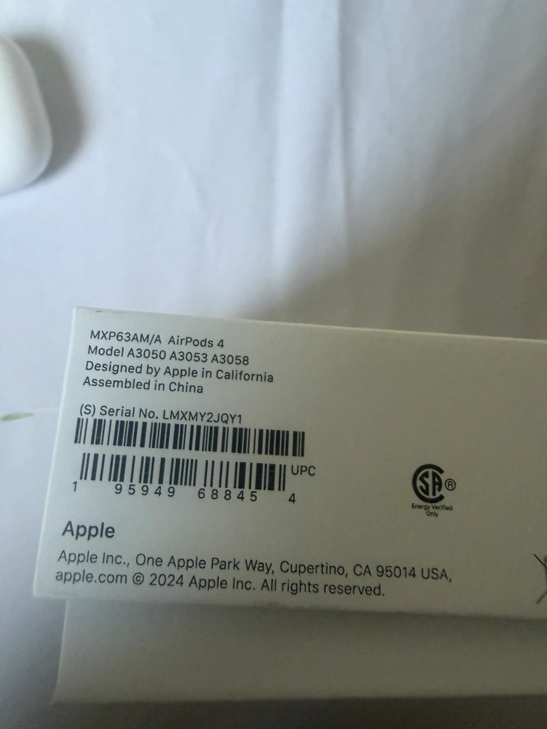 Apple AirPods 4 (Mxp63am/a) with Box - photo 3