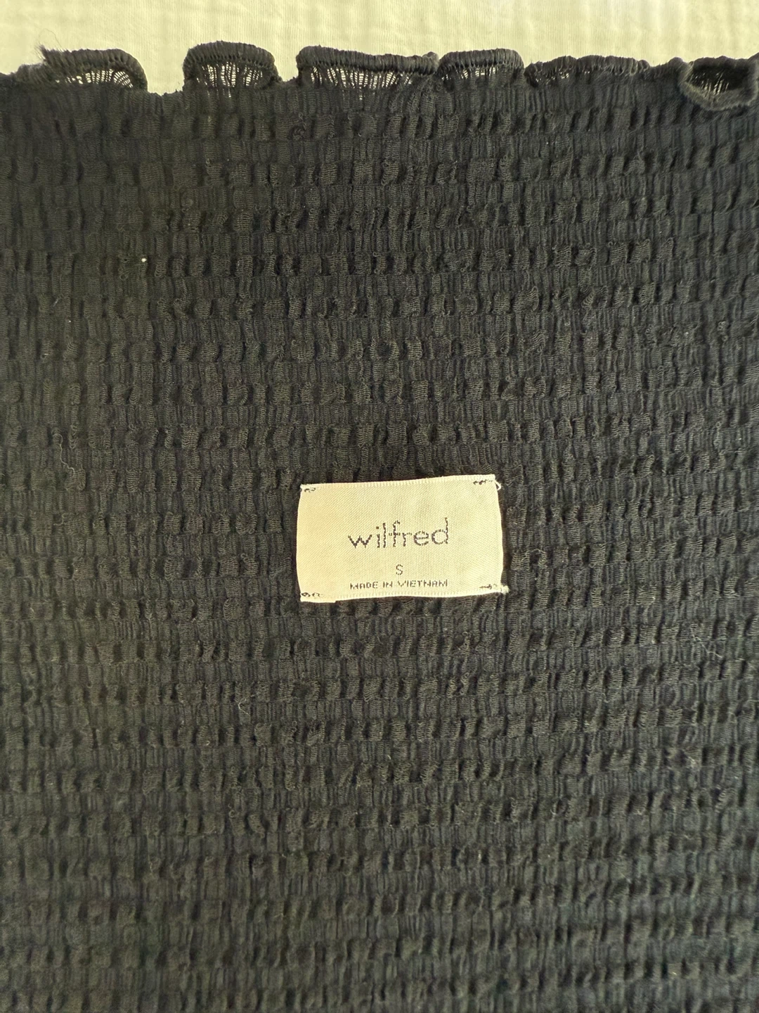 Wilfred Black Smocked Dress - Size S - photo 5