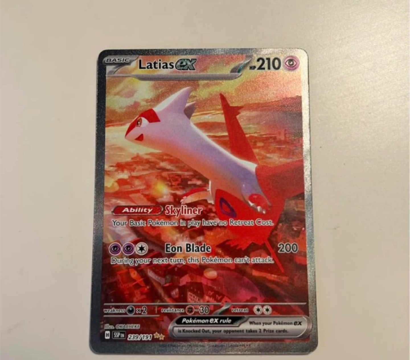 Latias EX surging sparks Pokemon Card