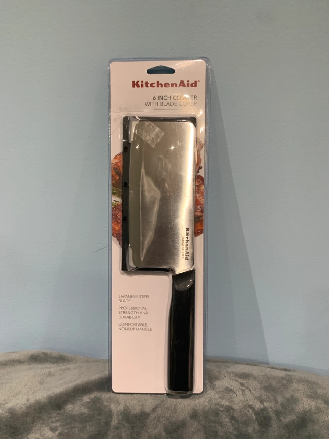 New KitchenAid 6 Inch Cleaver with Blade Cover
