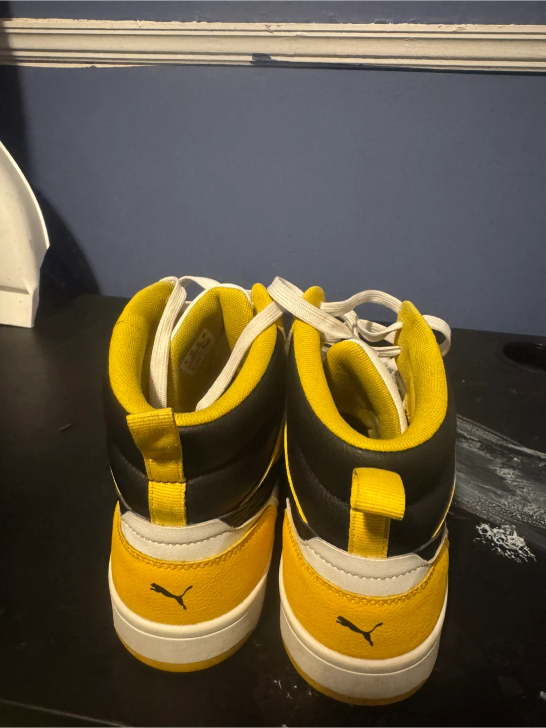Puma Rebound Layup SL High-Top Sneakers - Yellow/Black - photo 4